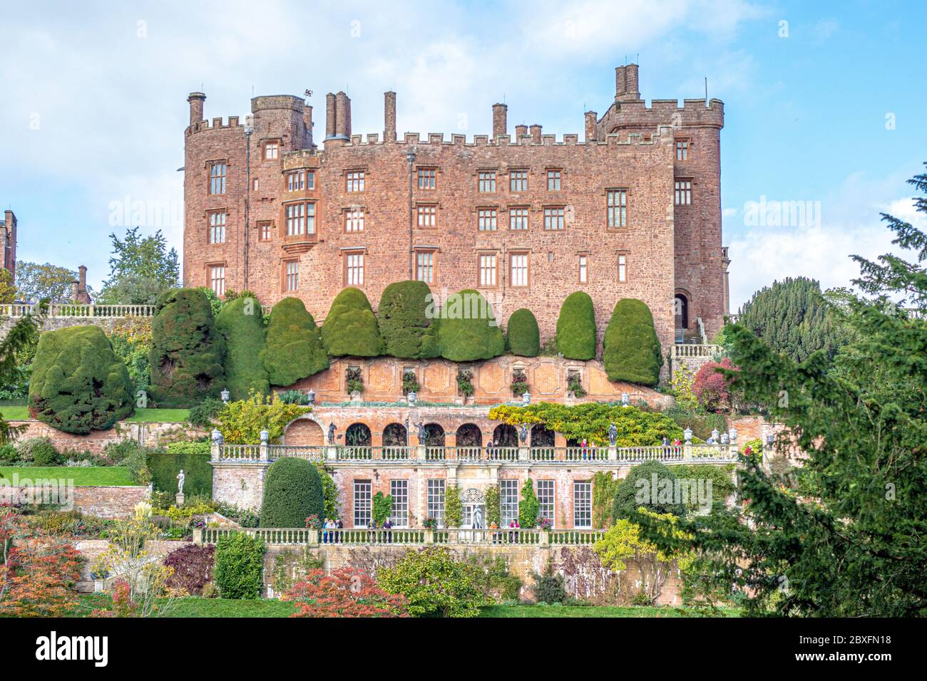 Images of beautiful Powis Castle and garden near Welshpool in mid-Wales UK Stock Photo