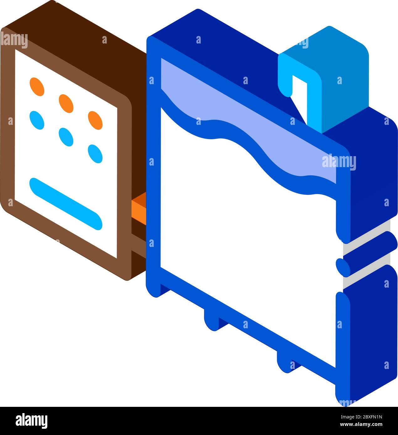 milk fullness isometric icon vector illustration Stock Vector Image ...