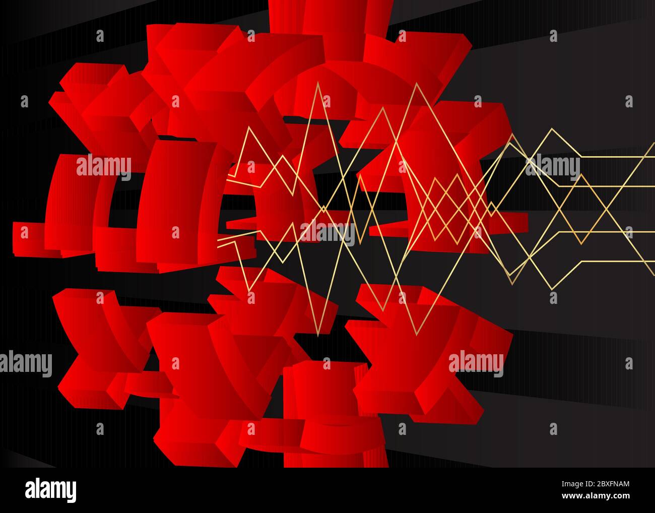 Geometric technology background with gear shape. Premium exclusive ...
