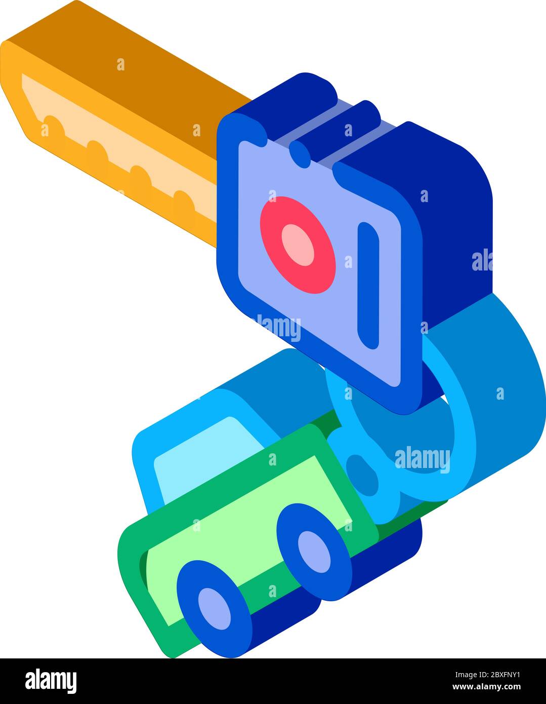 car keys isometric icon vector illustration Stock Vector