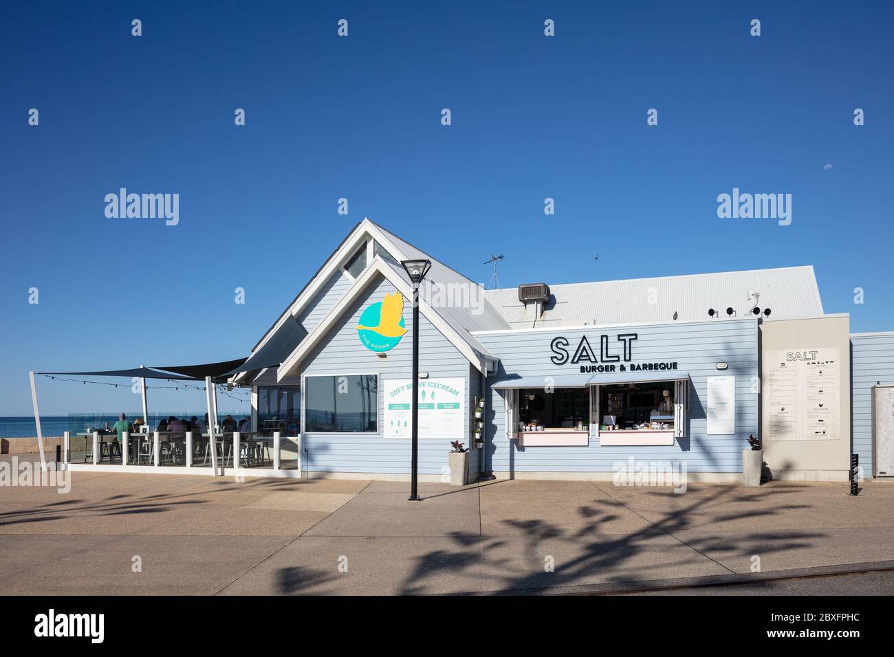 Busselton Western Australia November 8th 2019 : Salt cafe located on Busselton Foreshore next to the world famous pier Stock Photo