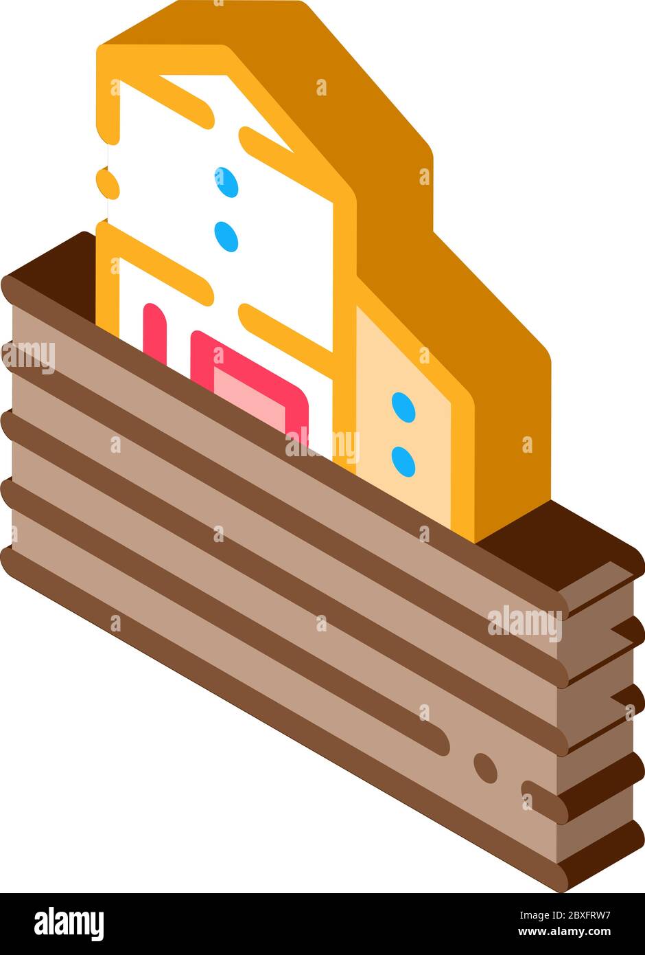 farm with land isometric icon vector illustration Stock Vector Image ...