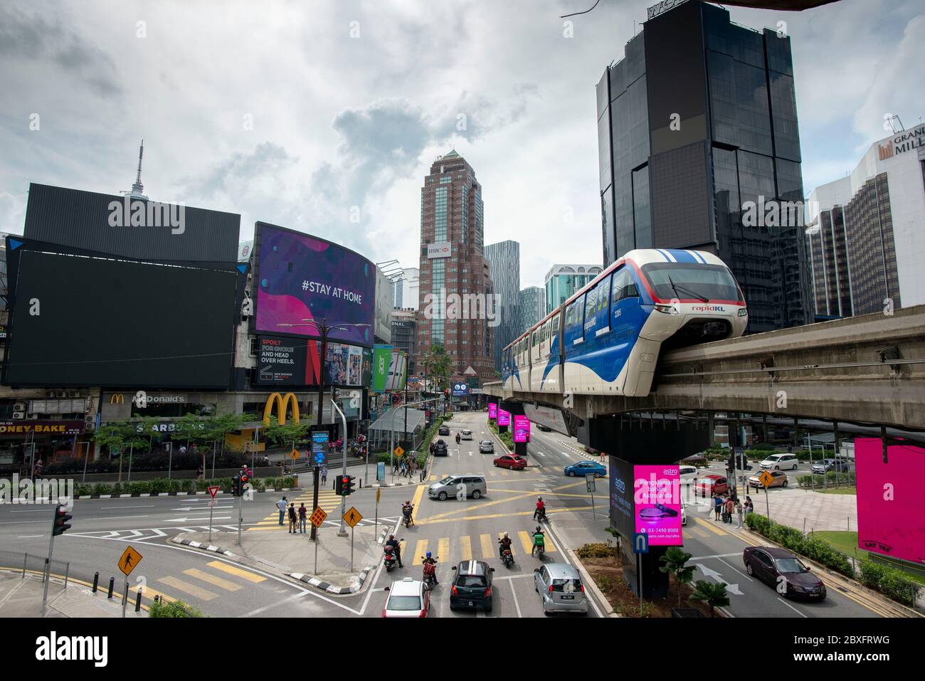 Kuala Lumpur 7th June 2020 Photo Taken On June 7 2020 Shows A View Of An Intersection In Kuala Lumpur Malaysia Malaysia Is Further Easing Restrictive Measures To Allow Nearly All Social