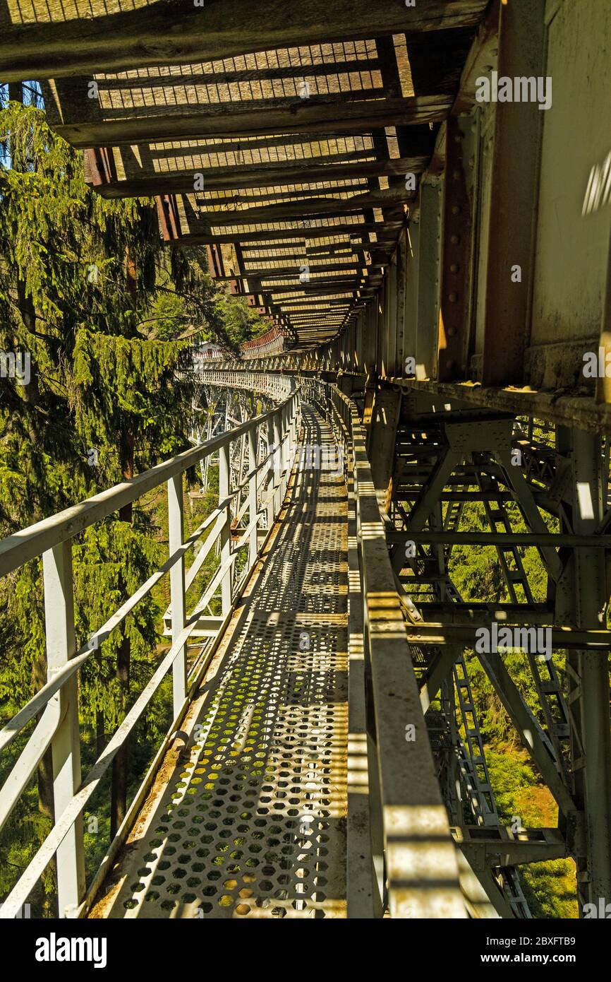 the Ziemestalbrucke an old steel railroad viaduct in Thuringia Stock Photo