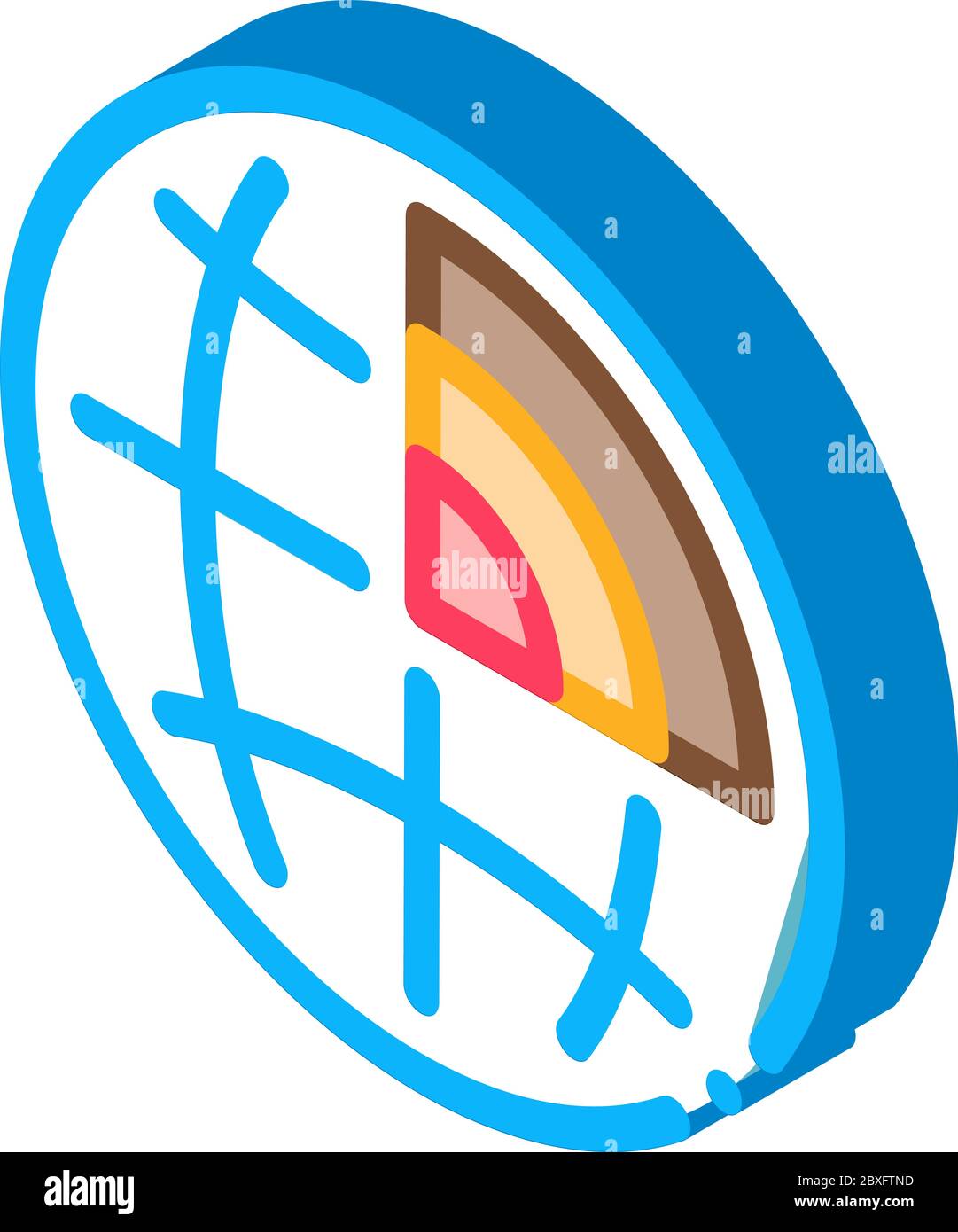 global earthquake isometric icon vector illustration Stock Vector