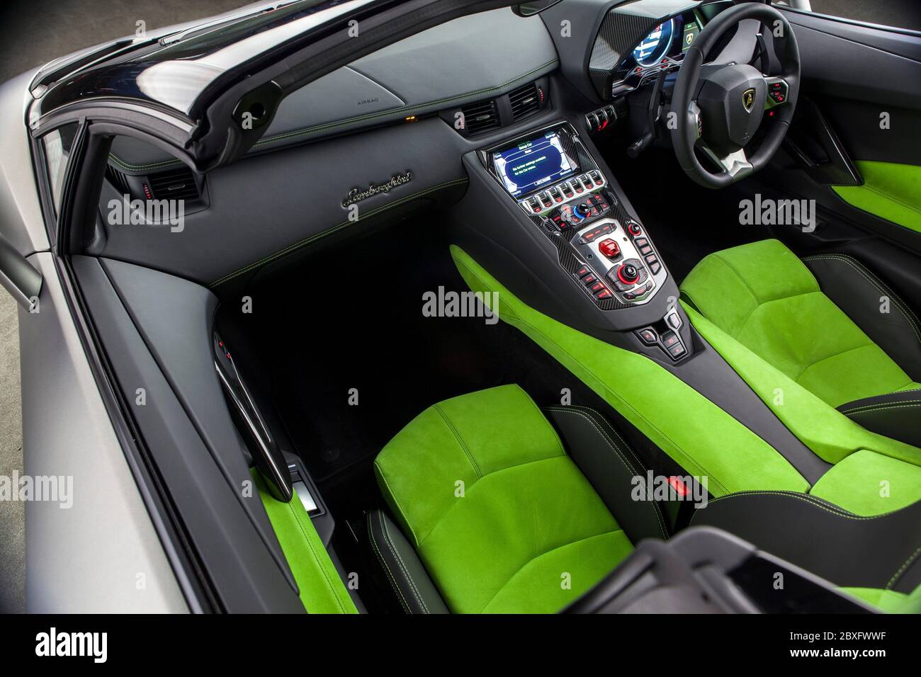 Lamborghini Aventador interior Stock Photo - Alamy