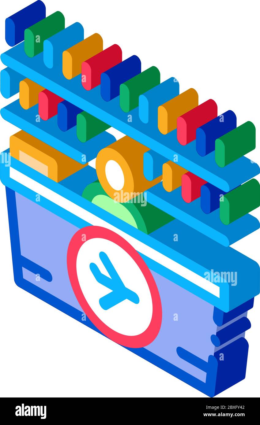 appearance of duty free counter isometric icon vector illustration ...