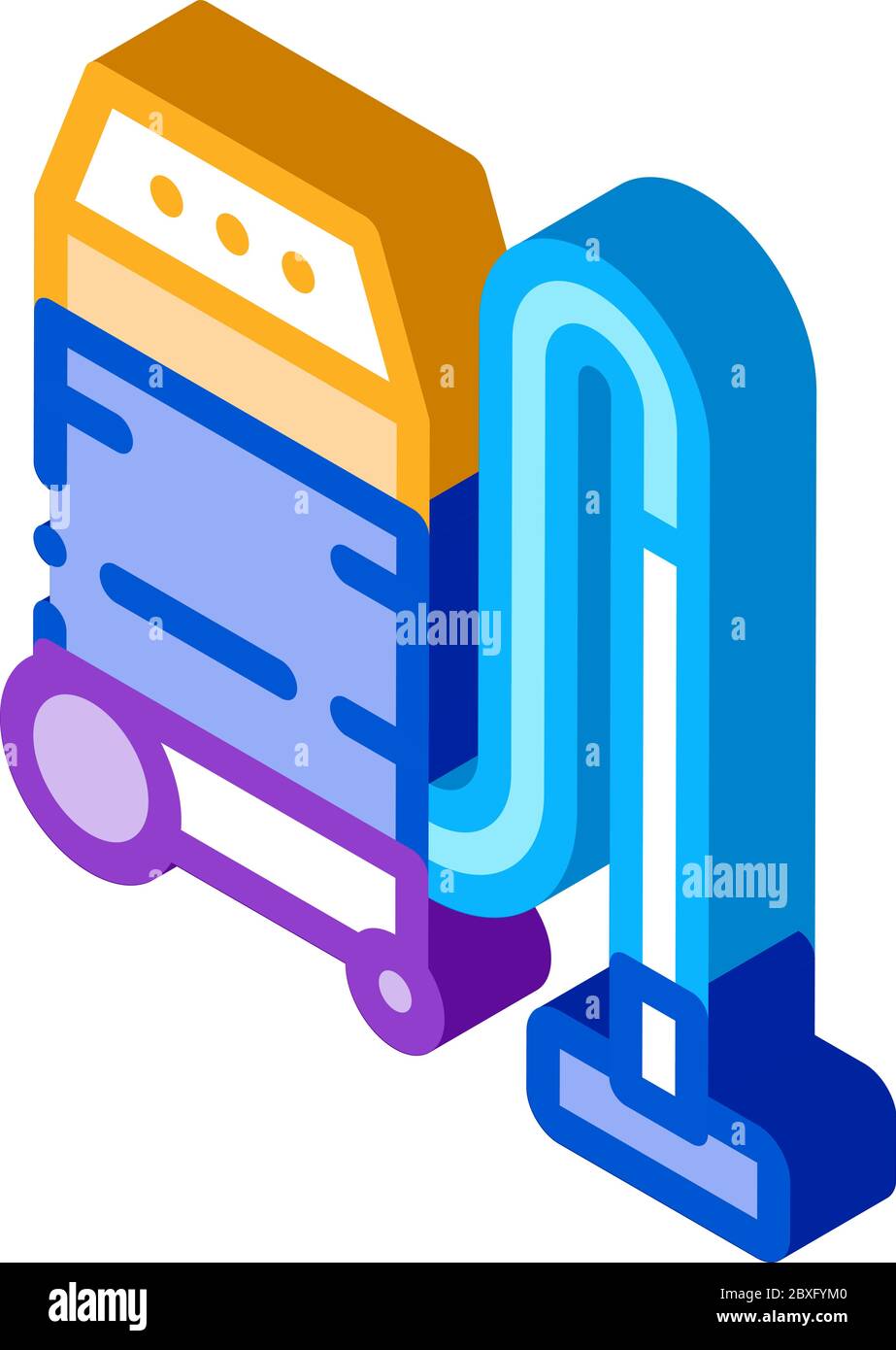 household vacuum cleaner isometric icon vector illustration Stock ...
