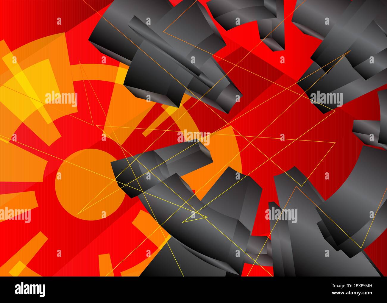 Geometric technology background with gear shape. Premium exclusive ...