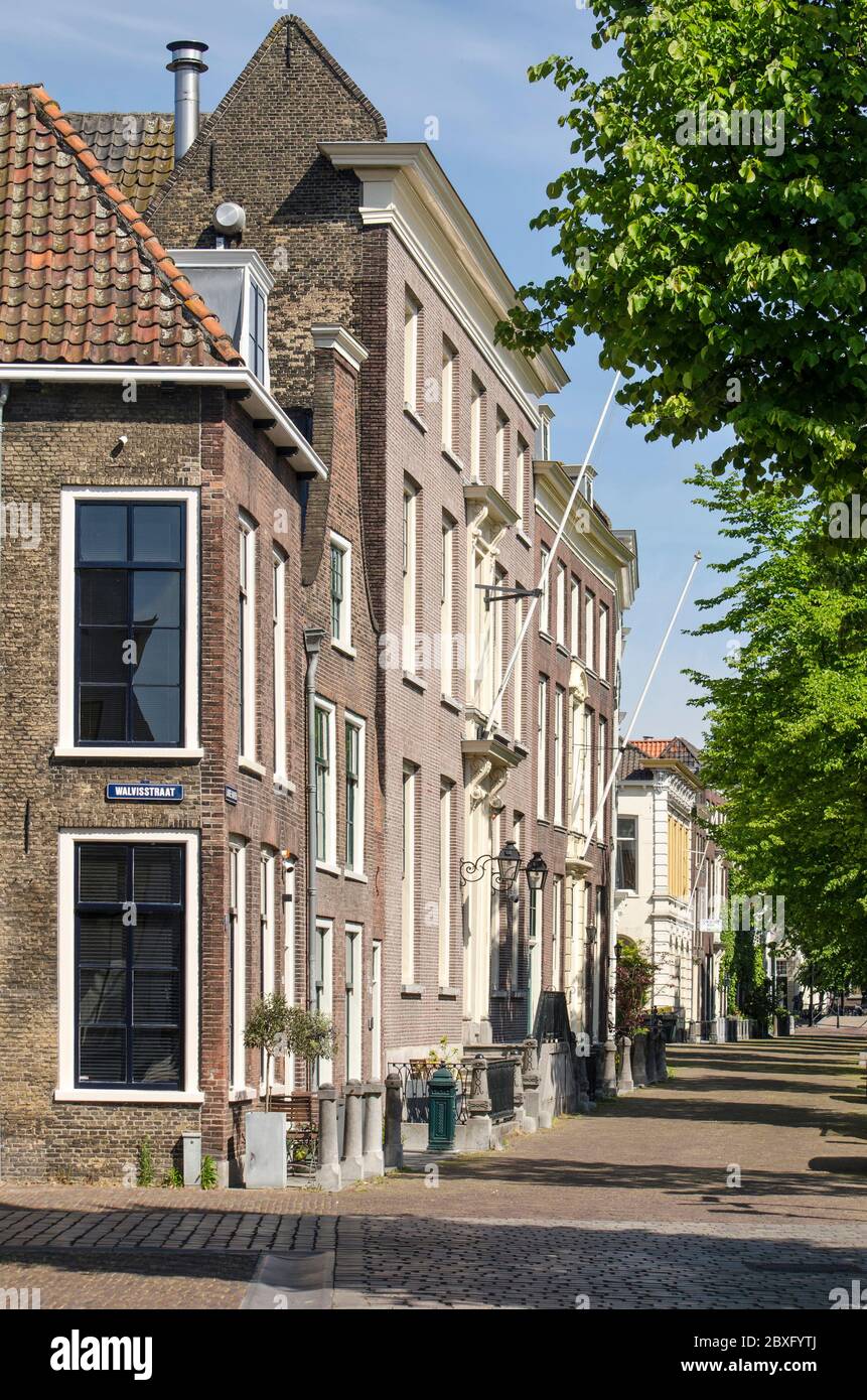 Schiedam, The Netherlands, May 18, 2020 traditional brick houses at