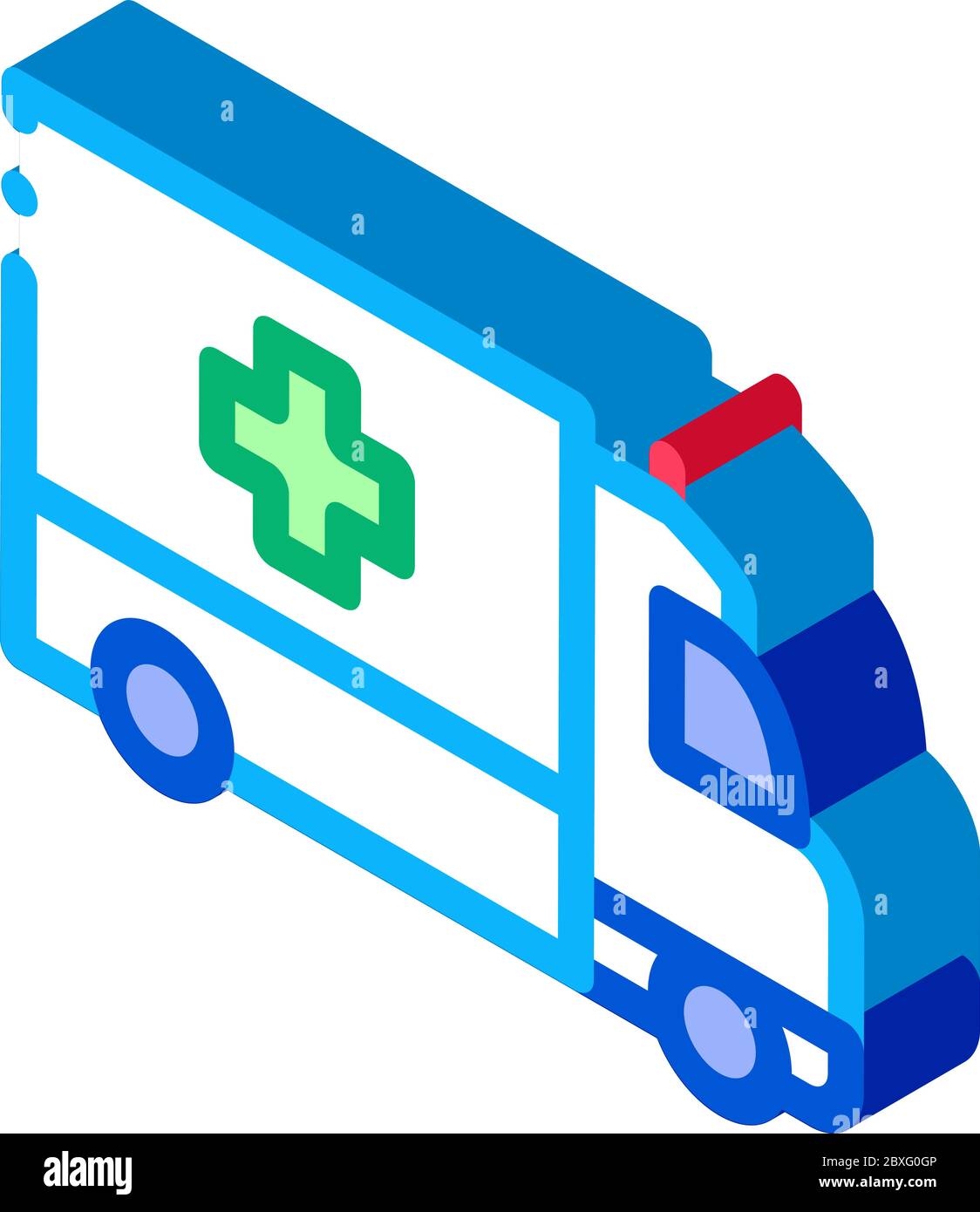 ambulance car isometric icon vector illustration Stock Vector Image ...