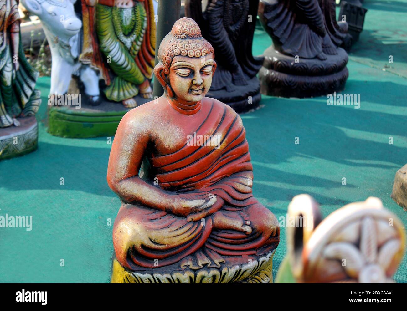 antique buddha god clay Sculpture Made with Earthen Mud, handcrafted