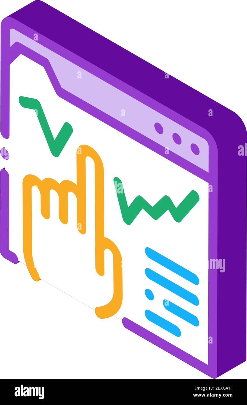 business promotion folder isometric icon vector illustration Stock ...