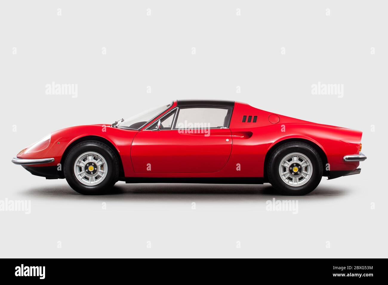 Ferrari Dino 246 GTS side profile Stock Photo