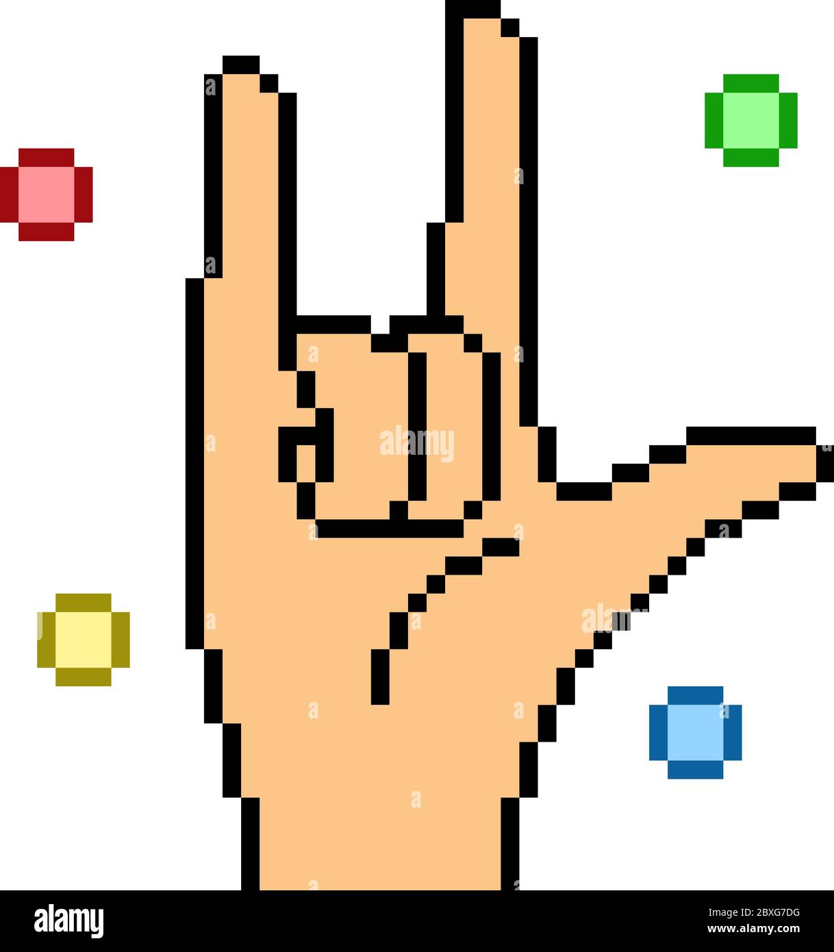 Rock hand sign cartoon Stock Vector Images - Alamy