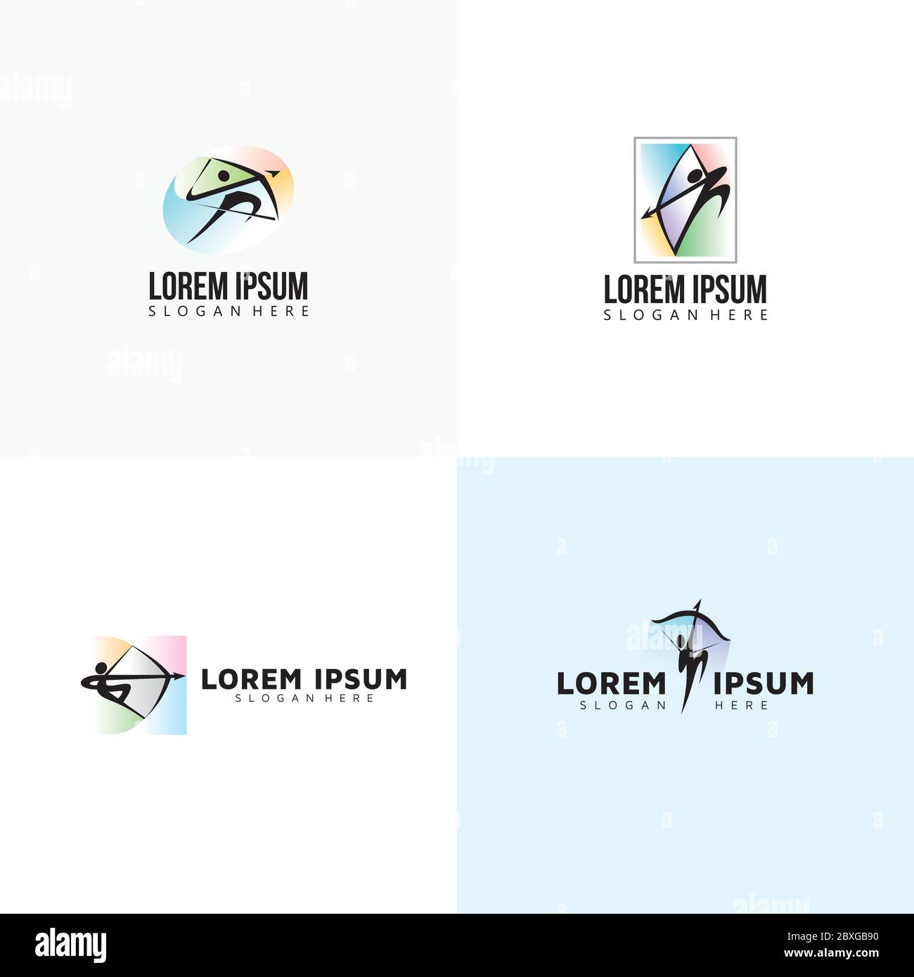 Archers Abstract Modern Logo Stock Vector