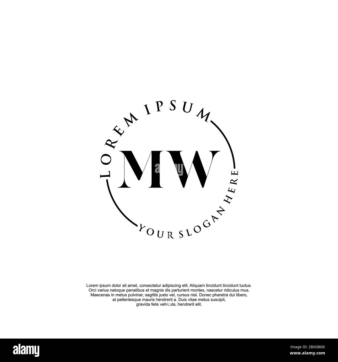 Mw initials logo hi-res stock photography and images - Alamy