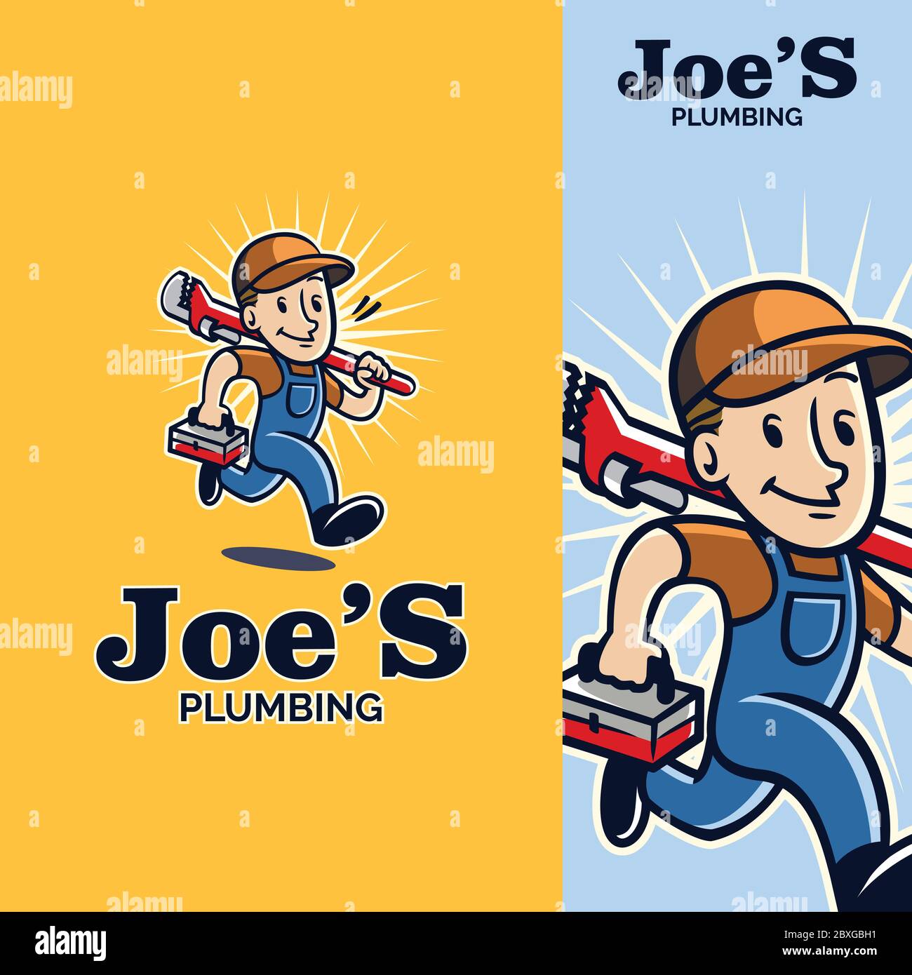 PLumber Service Character Stock Vector
