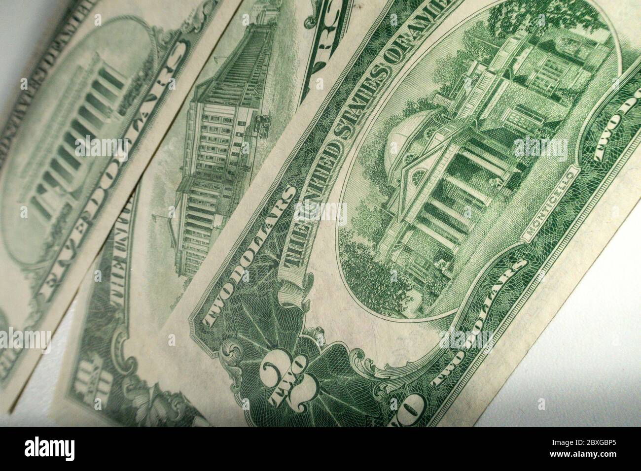 Close up of United States Currency, USA Stock Photo