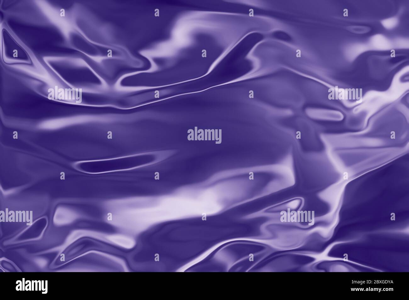 Purple liquid shiny background.  Wavy satin elegance  texture. Stock Photo