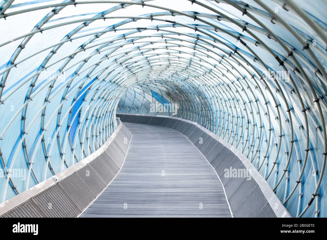 Seoul, South Korea-Oct 21, 2019 : Inside of Linear Building Up In The Trees that is the building of Anyang art park, Seoul, South Korea Stock Photo