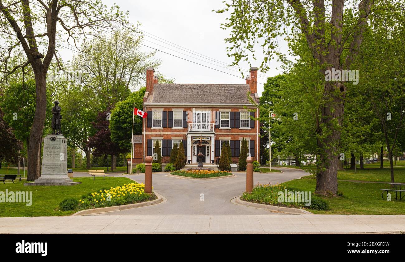 GANANOQUE, CANADA - 18TH MAY 2015: The outside of Gananoque town hall during the day Stock Photo