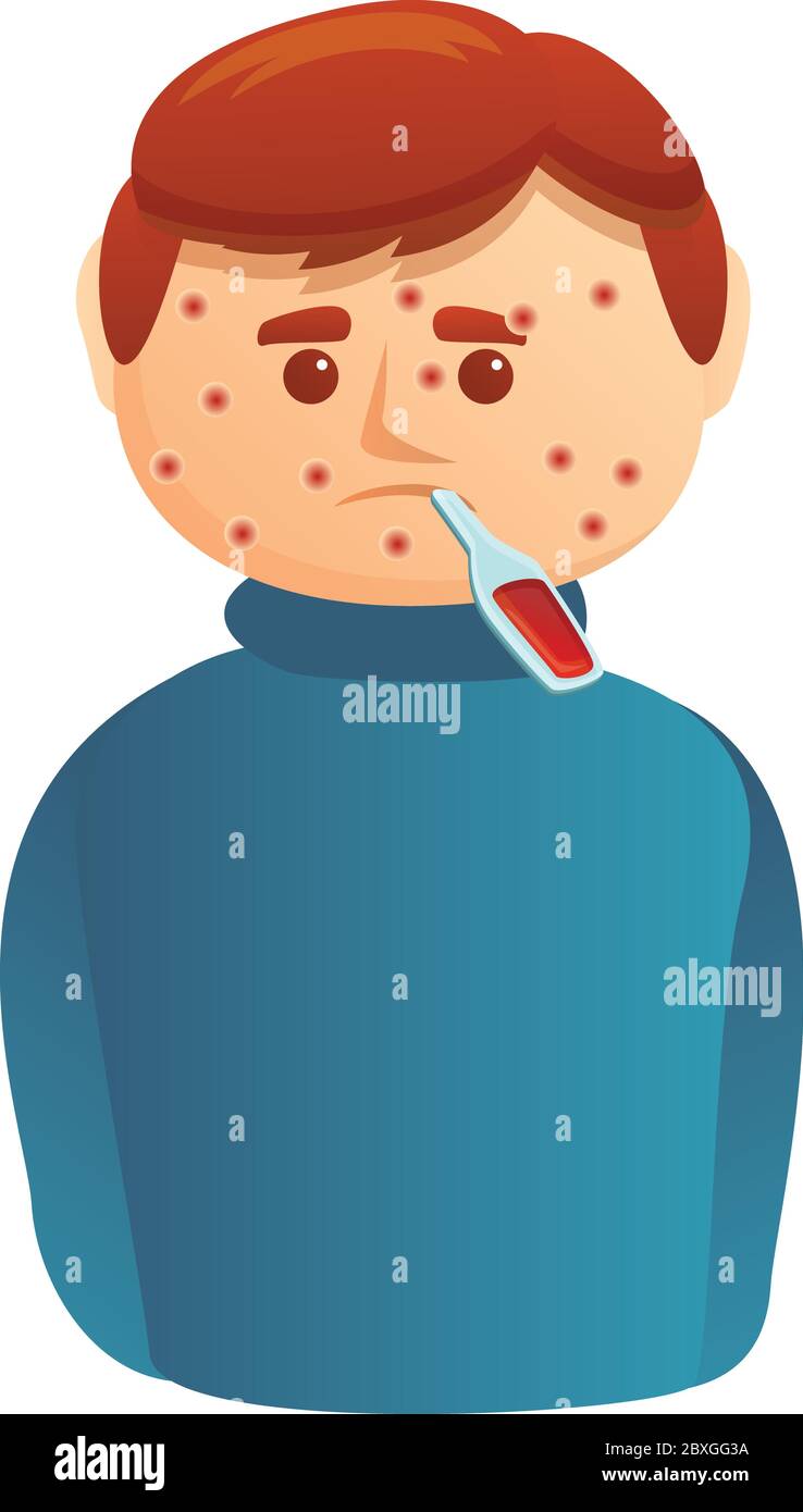 Chicken pox child icon. Cartoon of chicken pox child vector icon for web  design isolated on white background Stock Vector Image & Art - Alamy