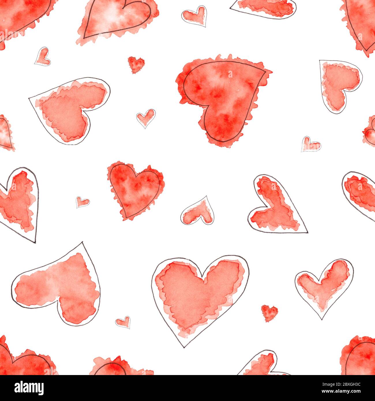 Seamless pattern set hearts hi-res stock photography and images - Alamy