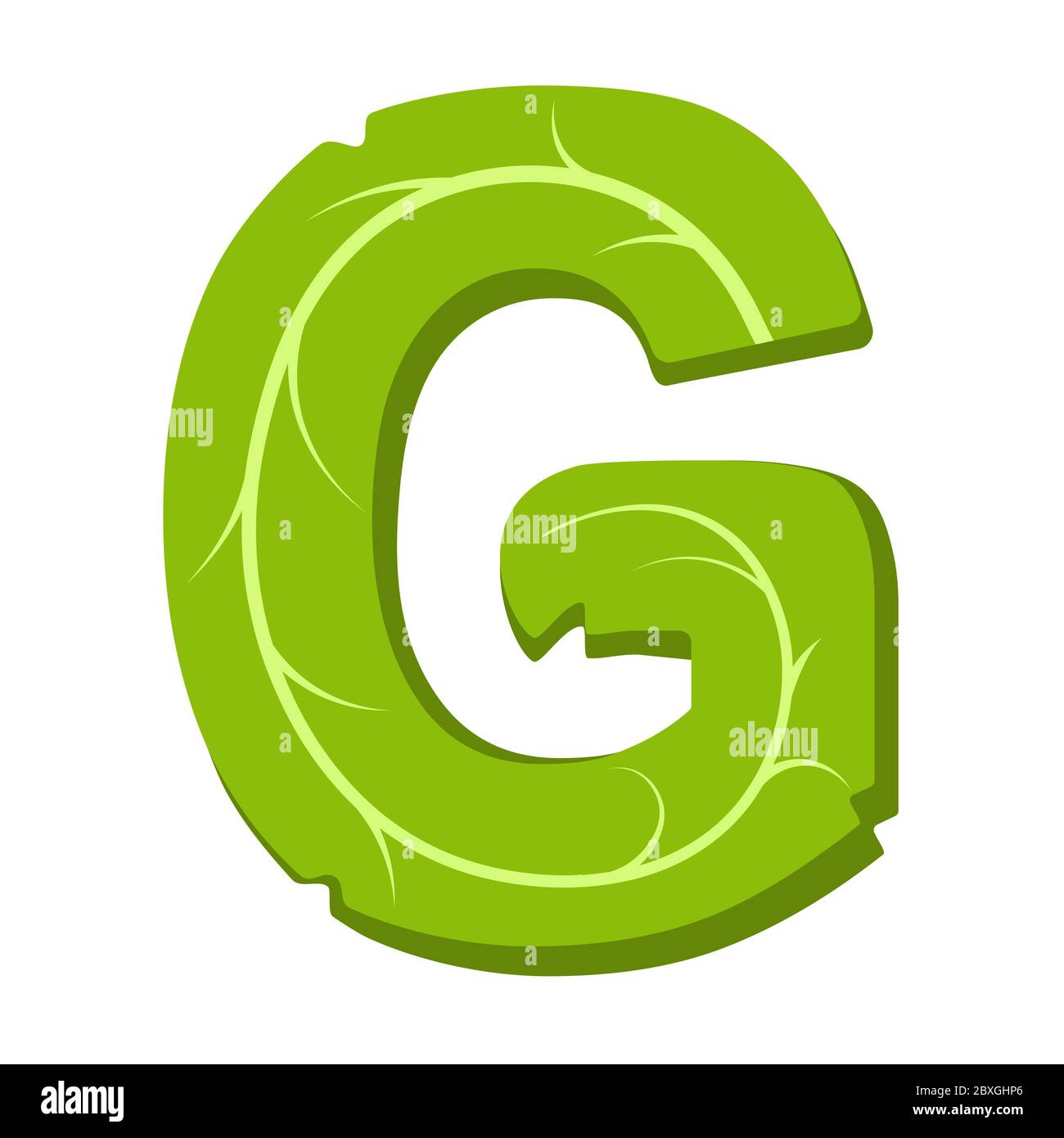 Letter G Green Leaves Summer Vector Alphabet The Simple Logo Of Letter G Green Color Isolated Illustration On White Background Stock Vector Image Art Alamy