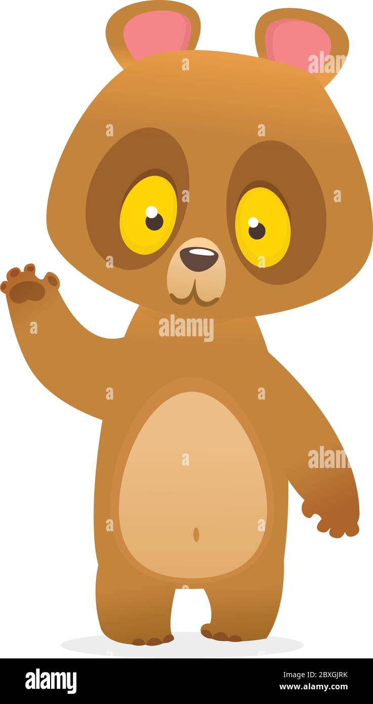 Cute bear toy Flat icon Vector illustration. Vector illustration of a ...