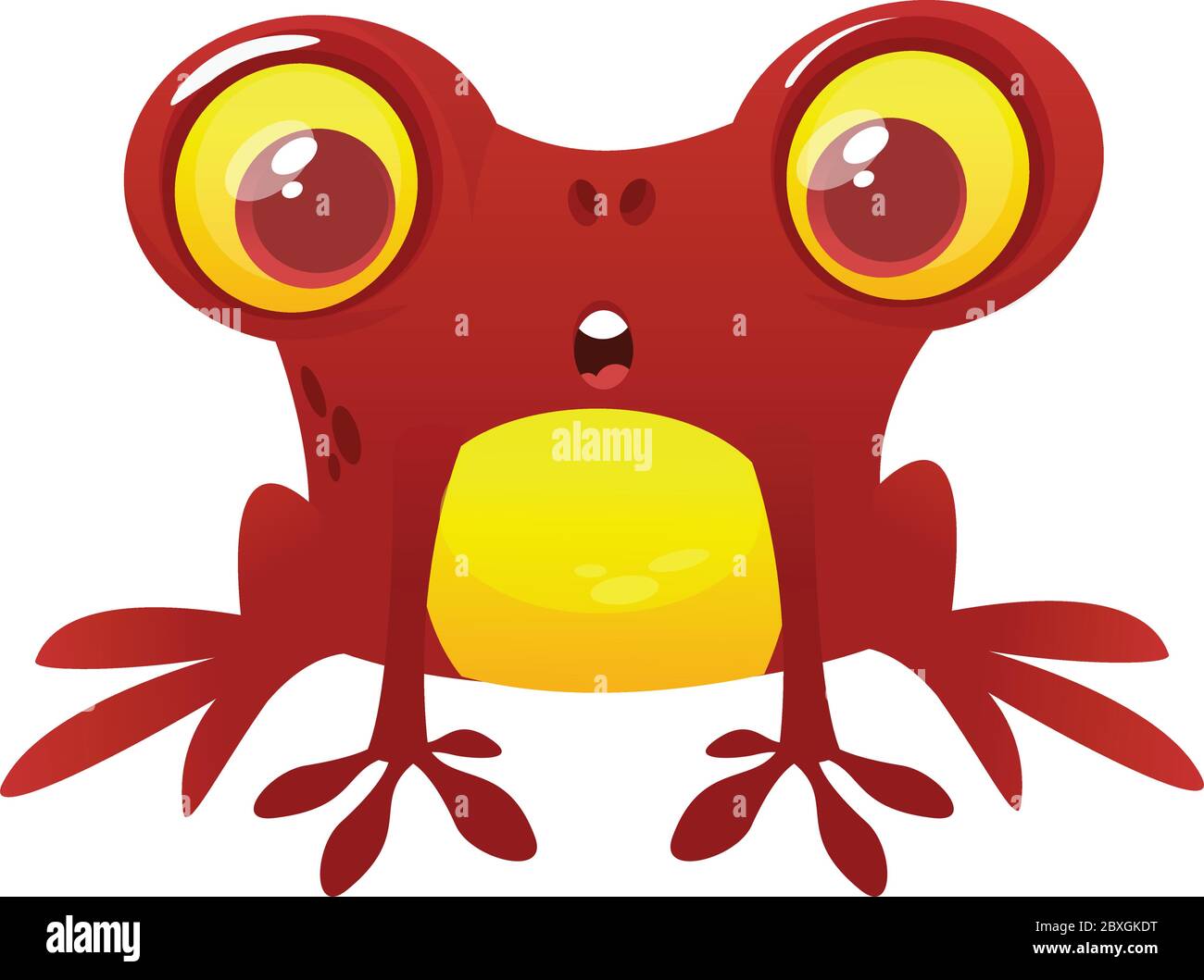 Funny Frog Cartoon Vector Illustration Stock Vector Image And Art Alamy