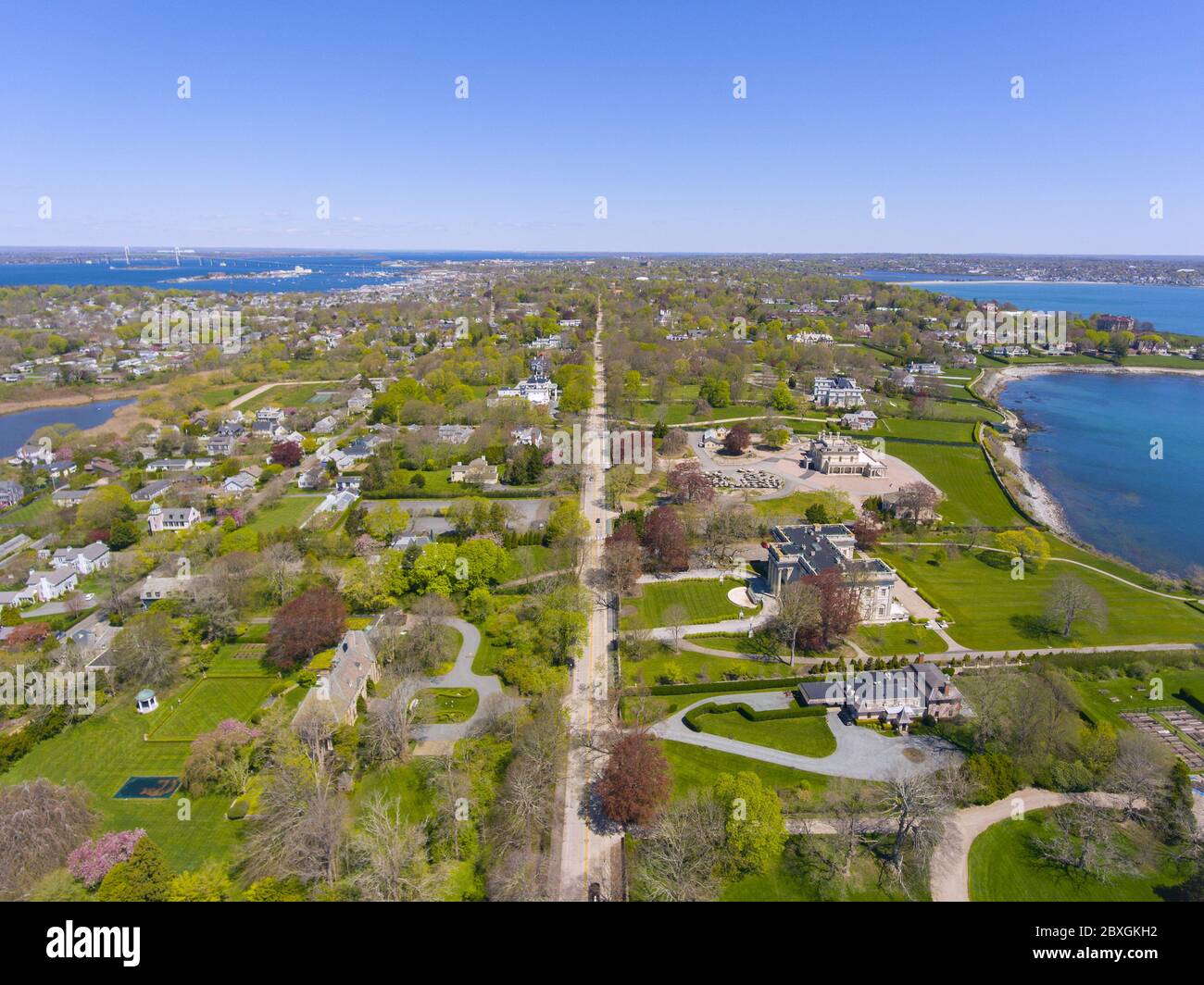 Newport rhode island aerial view hires stock photography and images
