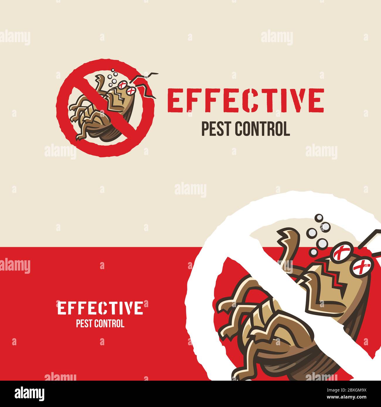 Pest Control Logo Stock Vector