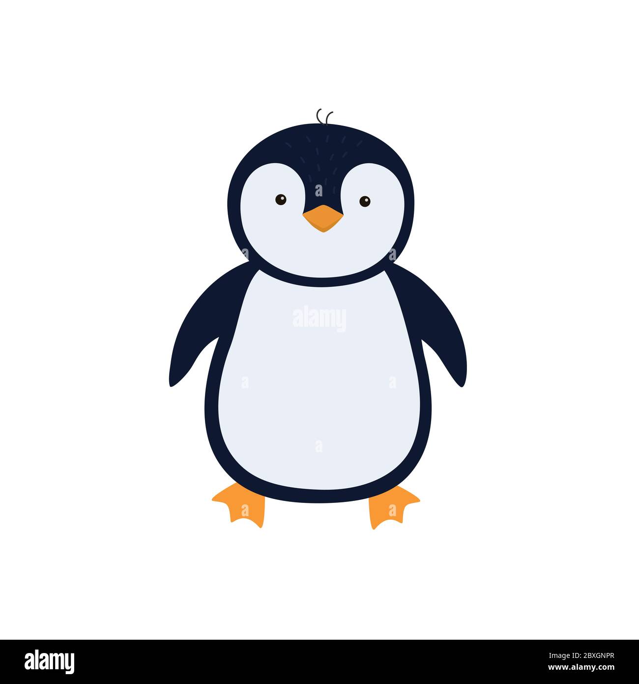 Cute cartoon penguin vector illustration on white background Stock Vector  Image & Art - Alamy