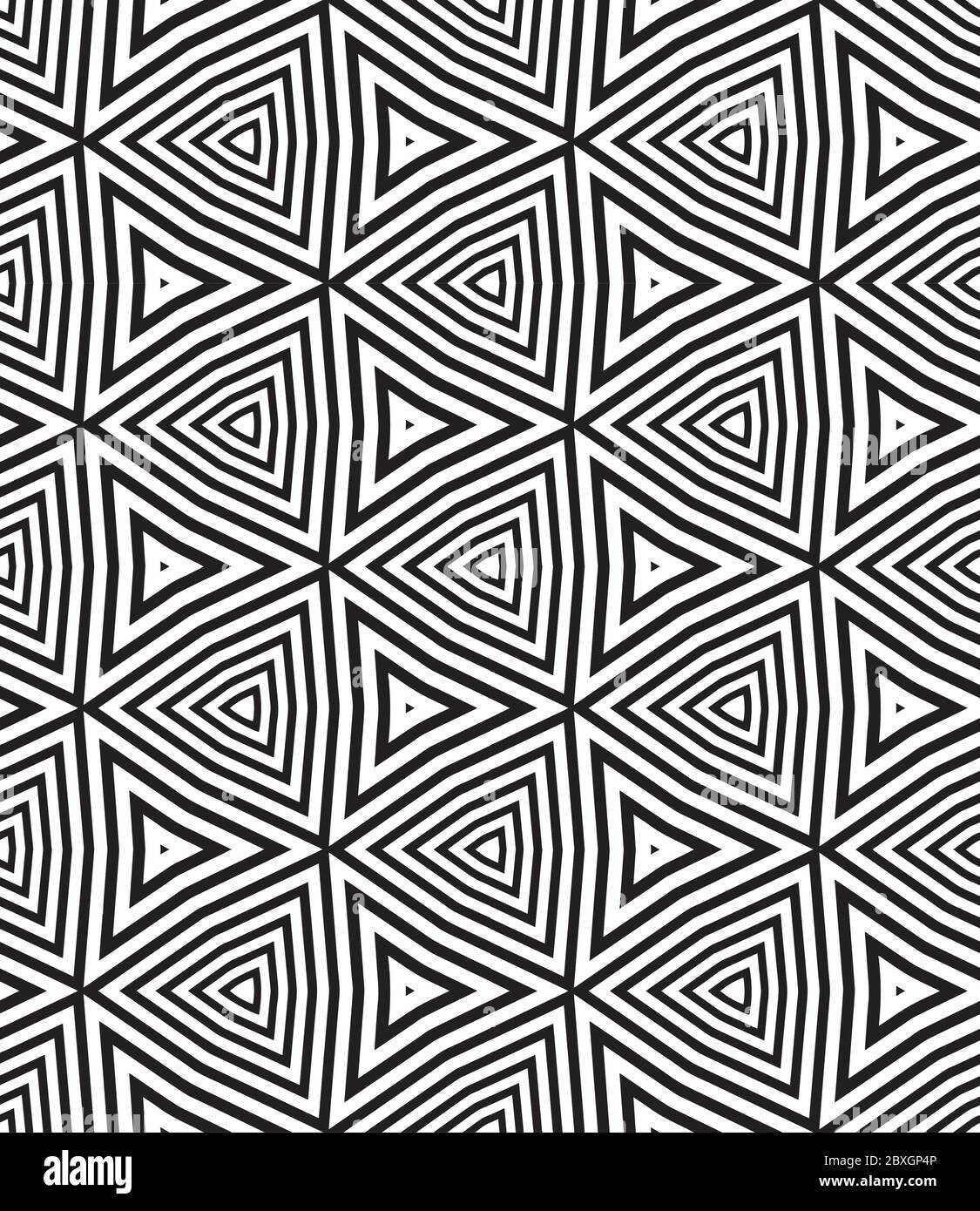 Hand drawn geometric vector pattern background in classic black and ...
