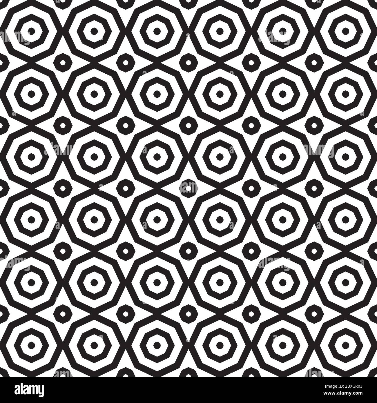 Abstract geometric vector pattern background in classic black and white ...