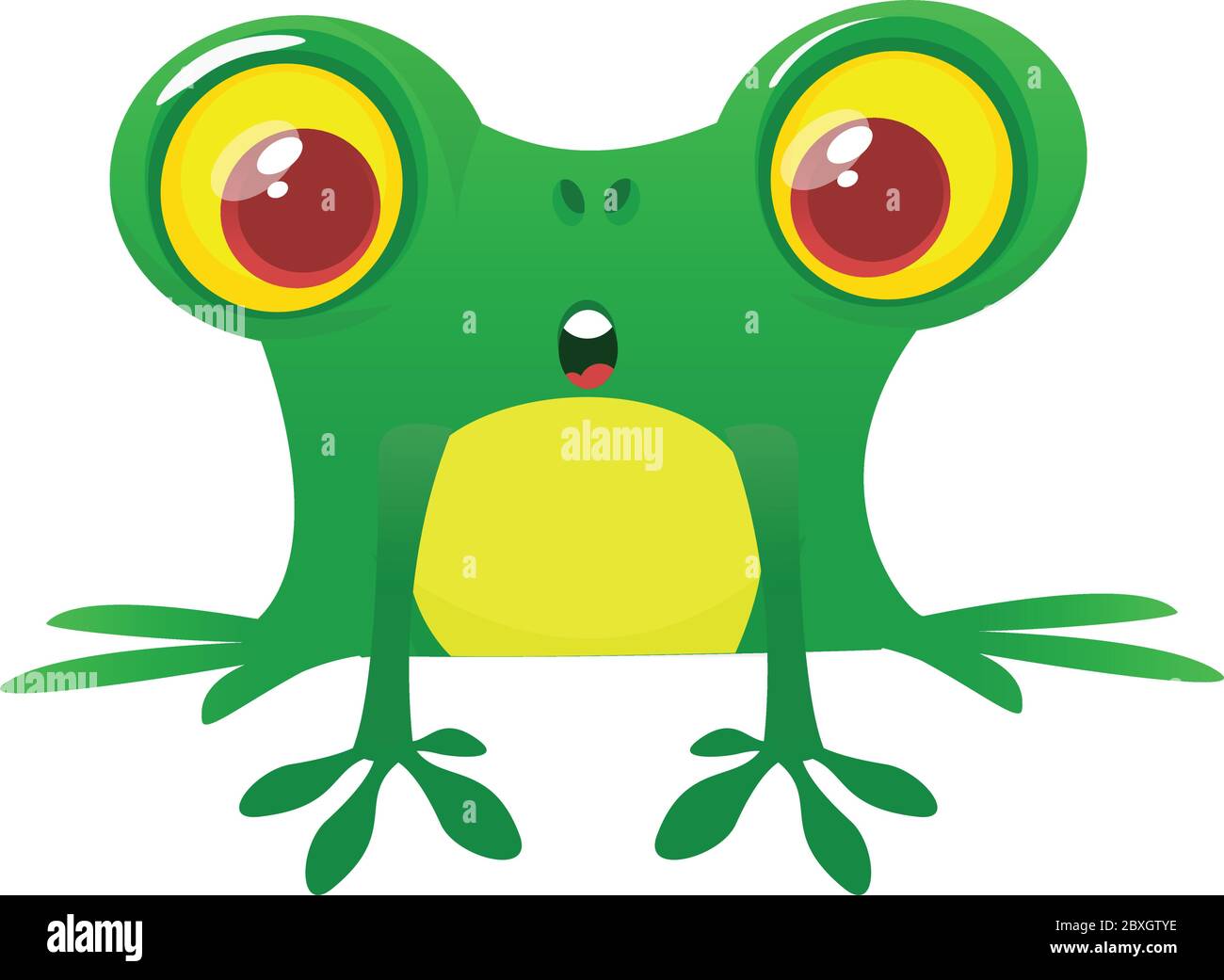 Funny Frog Cartoon Character Vector Illustration Stock Vector Image