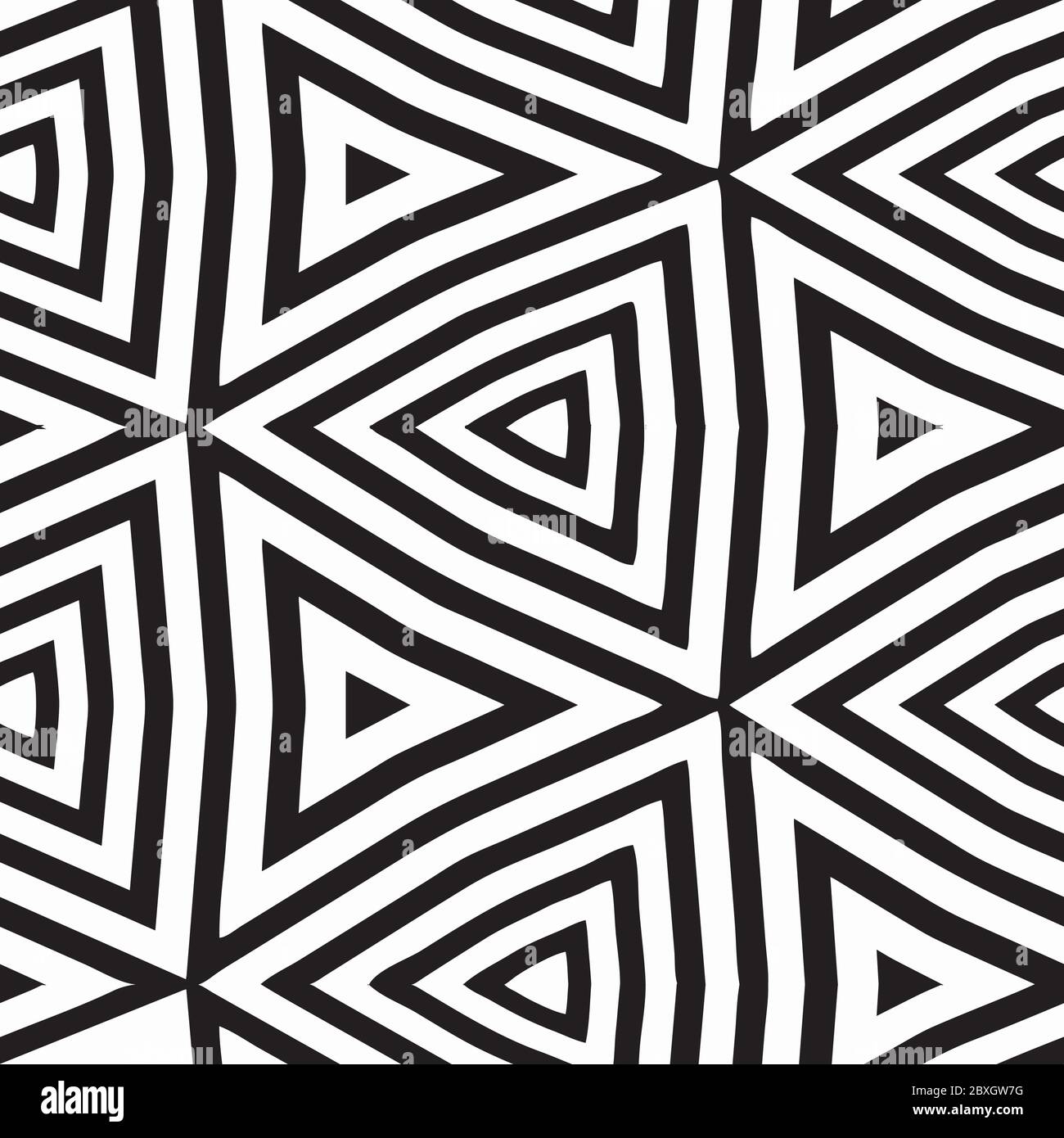 Hand drawn geometric vector pattern background in classic black and ...