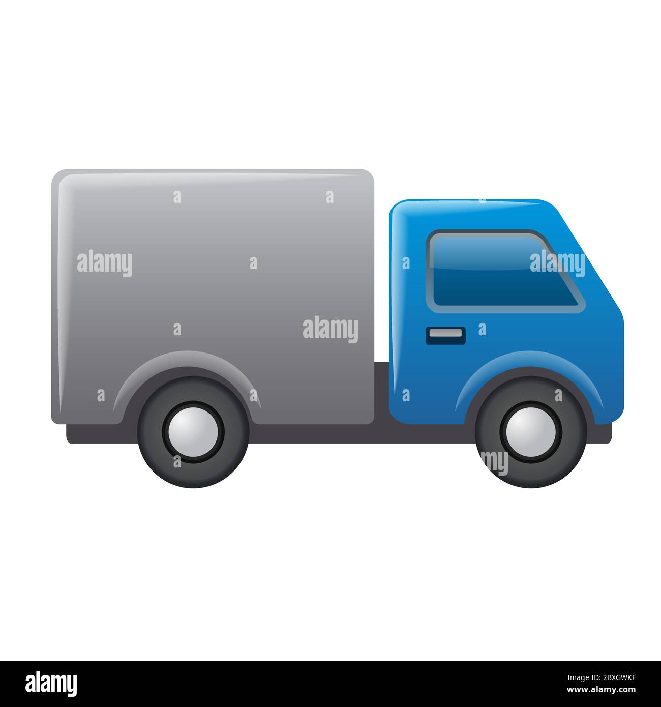illustration of the lorry truck car icon on the white background Stock Vector