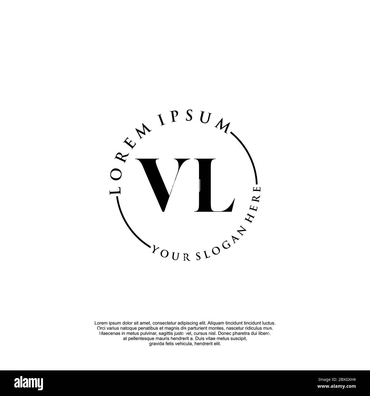 VL V L Letter Logo Design With Fire Flames And Orange Swoosh