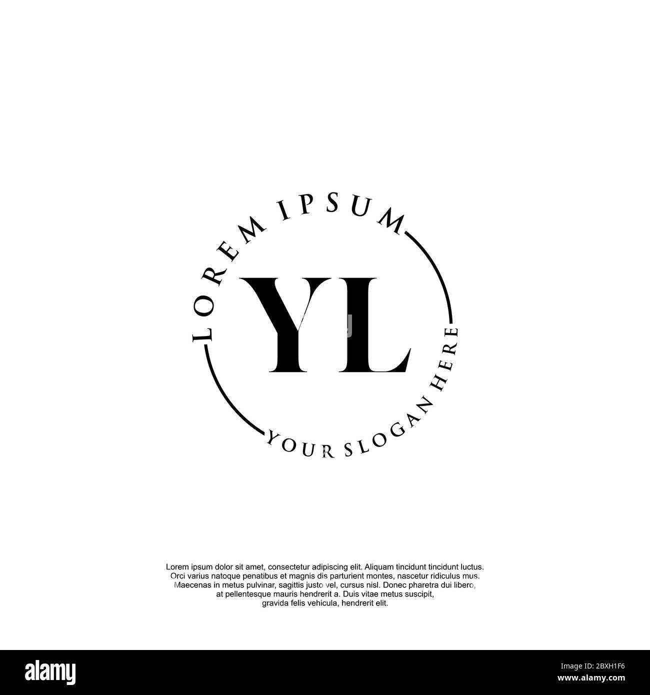 YL Initial handwriting logo template vector Stock Vector Image & Art - Alamy