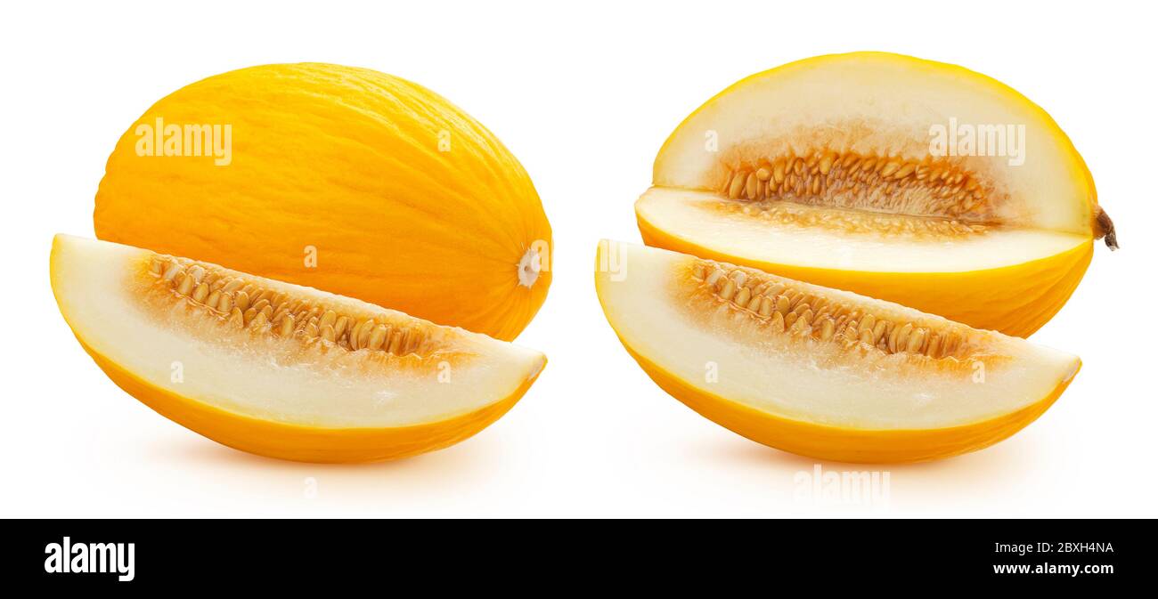 Sweet honeydew melon isolated on white background Stock Photo Alamy