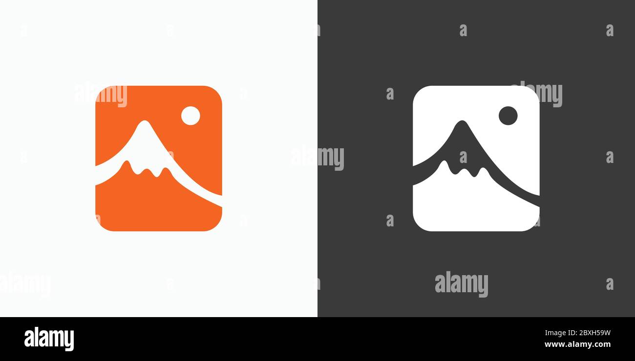 Editable mountain logo design vector Stock Vector Image & Art - Alamy