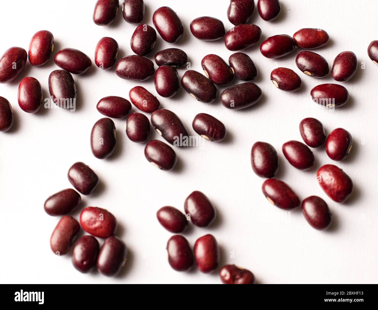 Red kidney beans isolated with white background stock image Stock Photo