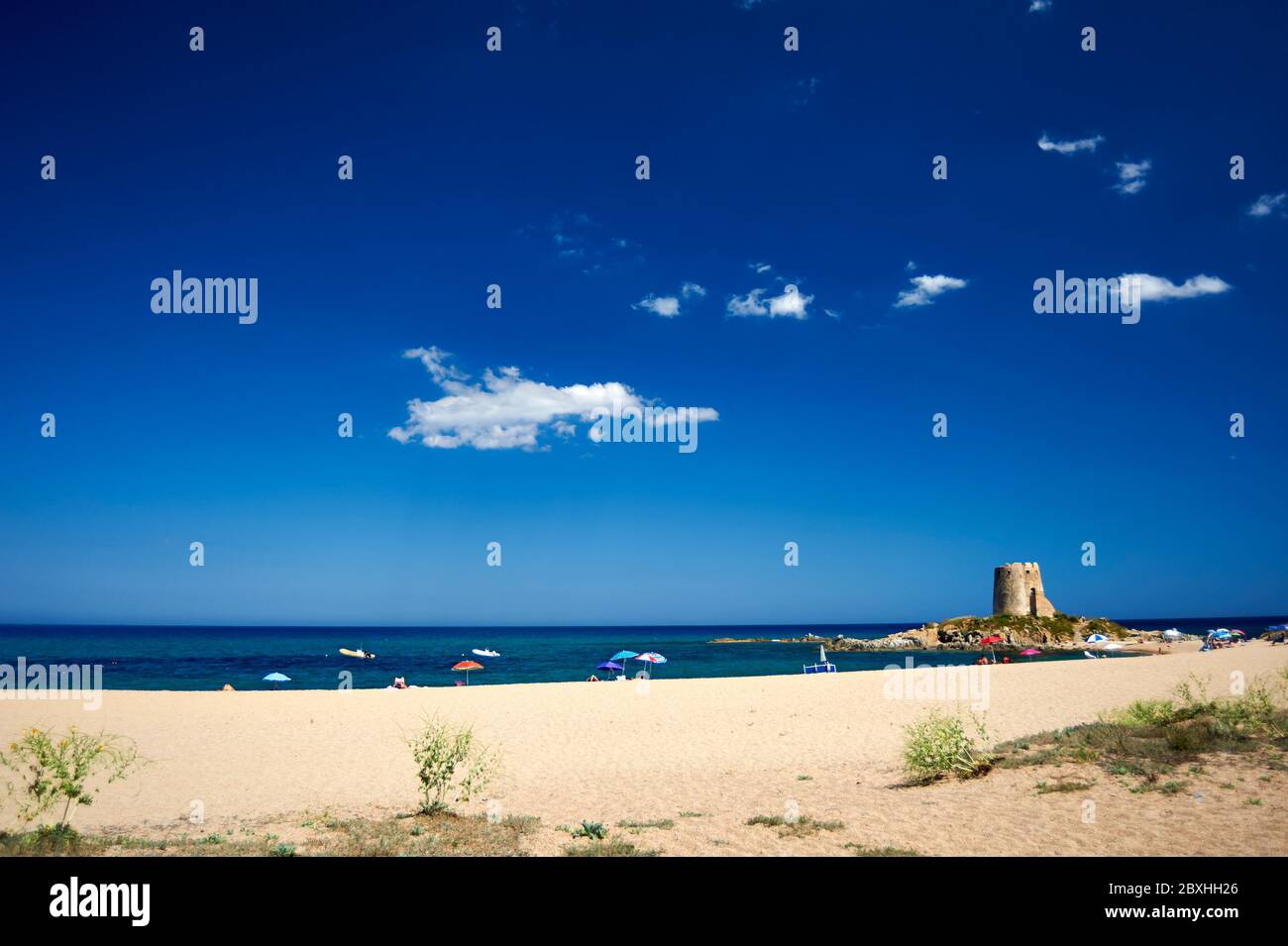 Sardinian beach near Torre di Bari, Italy Stock Photo