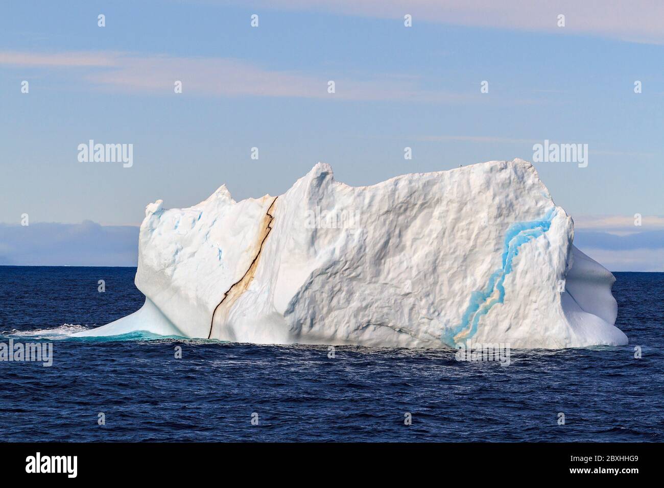 Smith Sound Iceberg floating in ocean water of Smith Sound in the high arctic of ...