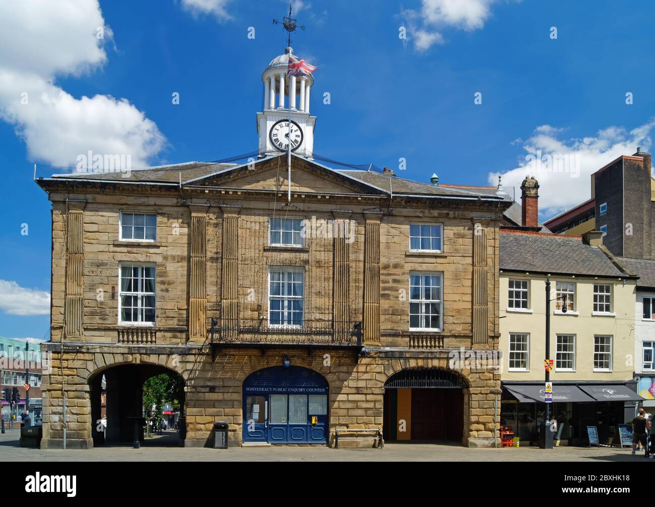 UK,West Yorkshire,Pontefract,Old Town Hall Stock Photo