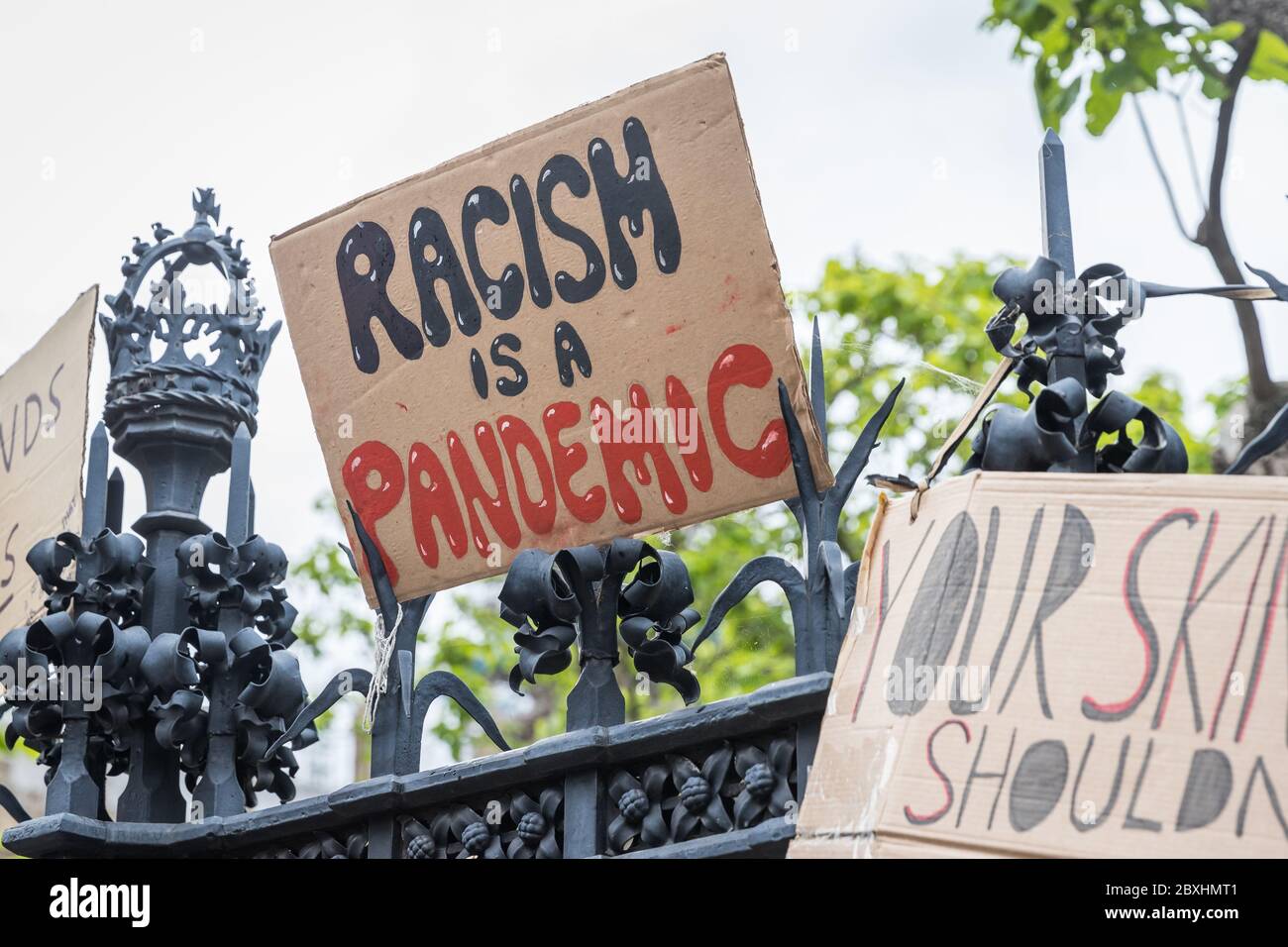 #blacklivesmatter protest in central London on Sunday 07 June 2020 Stock Photo