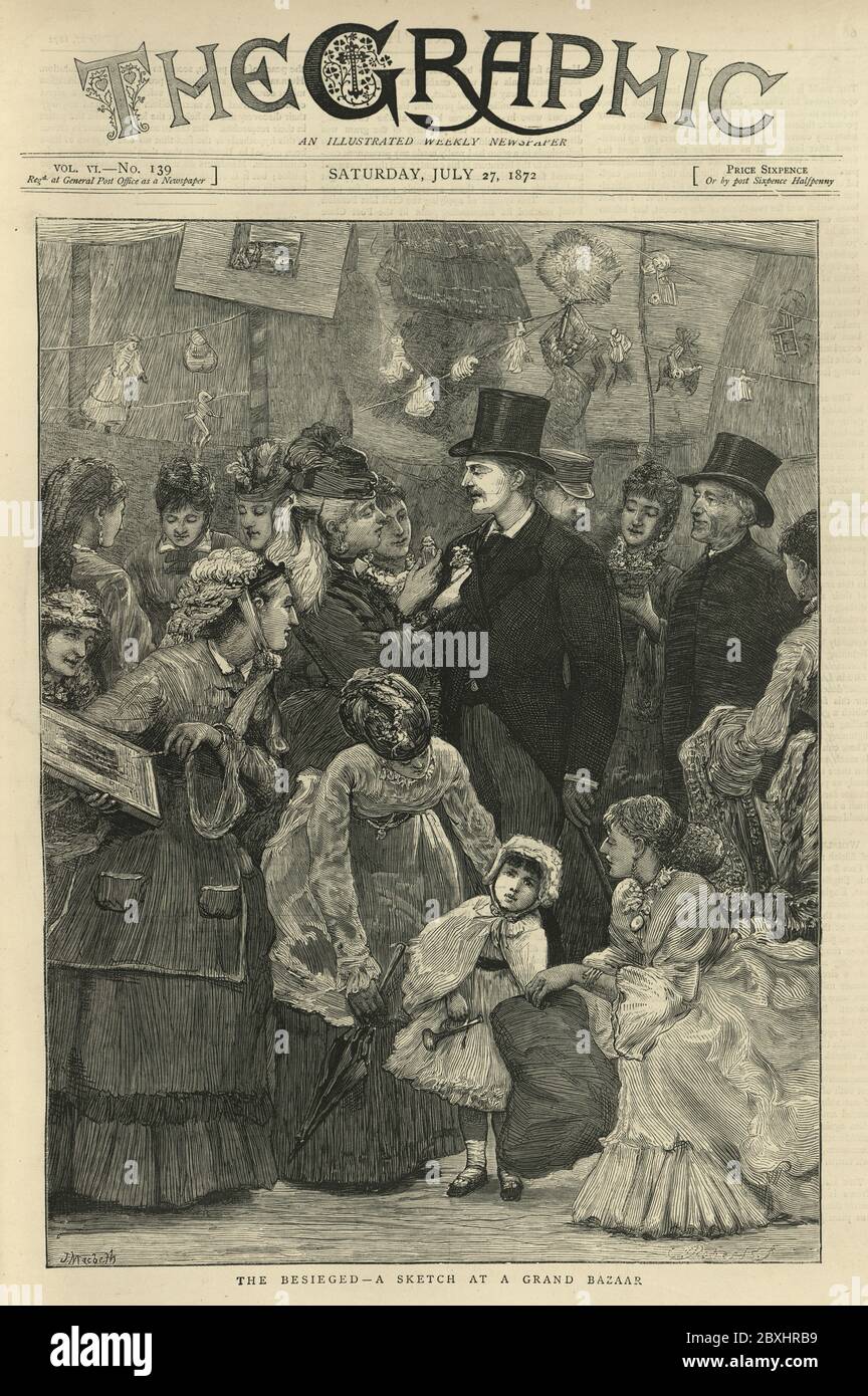 Front page Graphic illustrated newspaper, 1872. The besieged