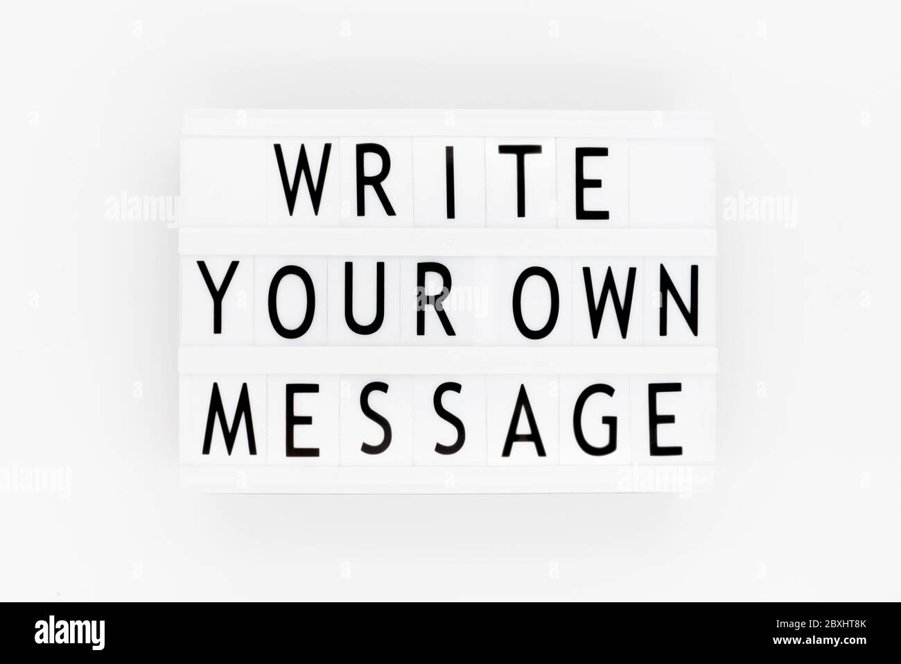Motivational and inspirational quotes - Write your own message. Stock Photo